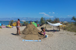 Nin - písečná pláž Ninska laguna, Zadarská riviéra, Chorvatsko