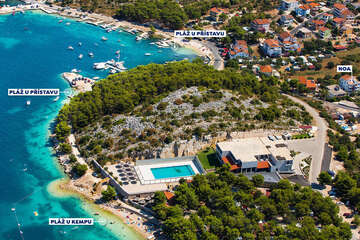 Drage - letecký pohled, Zadarská riviéra, Chorvatsko