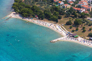 Fažana - letecký pohled, Istrie, Chorvatsko