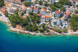 Apartmány v Mediči letecky, Chorvatsko