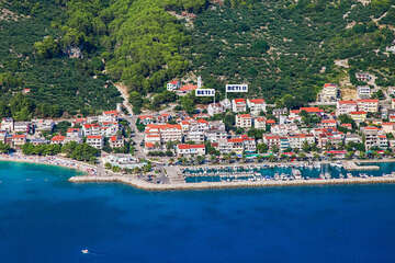 Apartmány Beti - letecký pohled, Tučepi, Chorvatsko