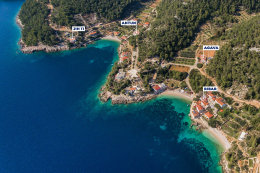 Apartmány Ribar, jižní zátoky, ostrov Hvar, Chorvatsko