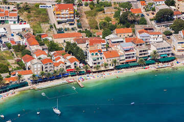 Gradac - letecký pohled, Makarská riviéra, Chorvatsko