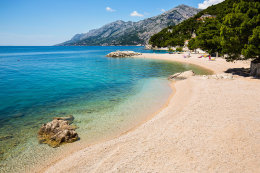 Brela - Jakiruša - pláže, Makarská riviéra, Chorvatsko