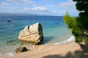 Pláže Brela Jakiruša, Makarská riviéra, Chorvatsko