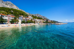 Podgora - Čaklje - oblázkové pláže, Makarská riviéra, Chorvatsko