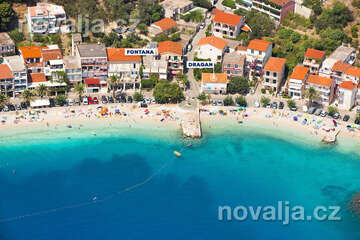 Podgora - Čaklje - letecký pohled, Makarská riviéra, Chorvatsko