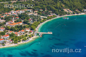 Letovisko Zaostrog - letecký pohled, Makarská riviéra, Chorvatsko