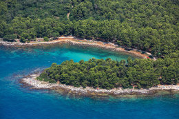 Rovinj - pláže, Istrie, Chorvatsko