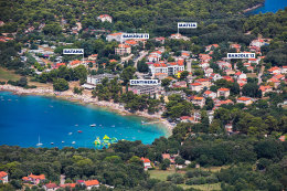 Banjole - letecký pohled, Pula, Chorvatsko