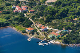 Apartmány Jozo - letecký pohled, Polje - Veli Rat, Dugi otok, Chorvatsko