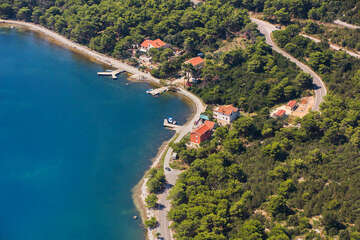 Veli Rat - letecký pohled, ostrov Dugi Otok, Chorvatsko