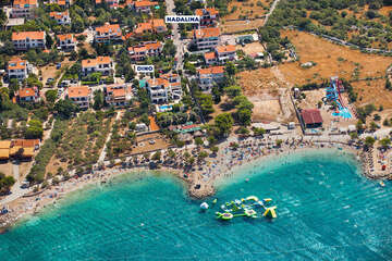 Apartmány Nadalina - letecký pohled, Punat, ostrov Krk, Chorvatsko