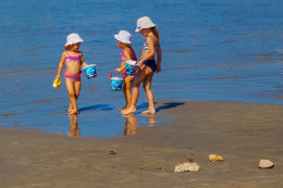 Rajska plaža, Lopar, ostrov Rab, Chorvatsko