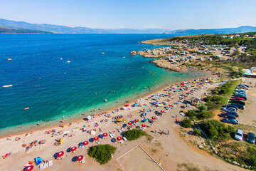 Šilo - letecký pohled, ostrov Krk, Chorvatsko