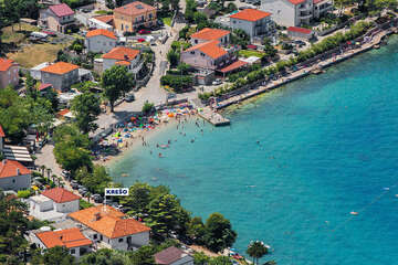 Letovisko Šilo - letecký pohled, ostrov Krk, Chorvatsko