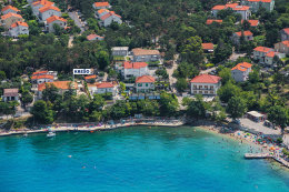 Šilo - letecký pohled, ostrov Krk, Chorvatsko