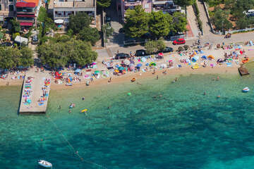 Vodice Lovetovo, Srima - letecký pohled, Šibenická riviéra, Chorvatsko