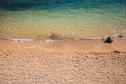 Penzion Moře - písčitooblázková pláž 100 m od domu, město Pag, ostrov Pag, Chorvatsko