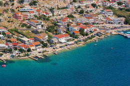 Penzion Stari Dvori - letecký pohled, Metajna, ostrov Pag, Chorvatsko