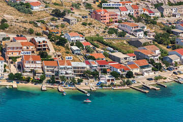 Penzion Stari Dvori - letecký pohled, Metajna, ostrov Pag, Chorvatsko