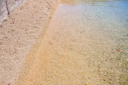 Penzion Stari Dvori - hlavní pláž v letovisku, Metajna, ostrov Pag, Chorvatsko