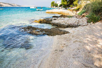 Apartmány Blaženka - písčitooblázková pláž 80 m od domu, Stará Novalja, ostrov Pag, Chorvatsko