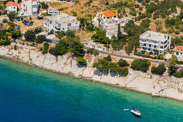 Apartmány Ratac - letecký pohled, Bratuš, Makarská riviéra, Chorvatsko