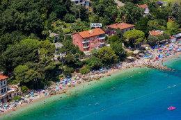 Moščenička Draga - letecký pohled, Istrie, Chorvatsko