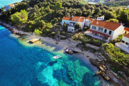 Apartmány Ante - Tri žala - letecký pohled, Korčula, ostrov Korčula, Chorvatsko