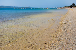 Mobilhome Maar - krásná oblázková pláž, Biograd na moru, Zadarská riviéra, Chorvatsko