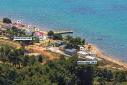 Mobilhome Tarik - letecký pohled, Biograd na Moru, Zadarská riviéra, Chorvatsko