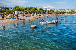 Apartmány Odisej - oblázková pláž Mali Dubrovnik, Povljana, ostrov Pag, Chorvatsko