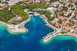 Apartmány Ivica - letecký pohled, Mandre, ostrov Pag, Chorvatsko