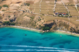 Pag - Sv. Marko - letecký pohled, pláže, ostrov Pag, Chorvatsko