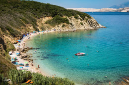 Apartmány Jakić - písčitooblázková pláž 120 m od domu, Pag-Bošana, ostrov Pag, Chorvatsko