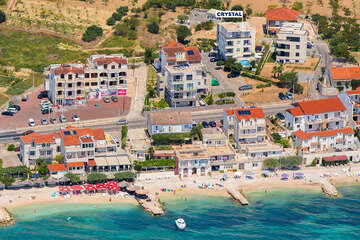 Apartmány Crystal - letecký pohled, Podstrana, Chorvatsko