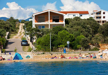 Apartmány Suzana - oblázková pláž 50 m od domu, Mandre, ostrov Pag, Chorvatsko