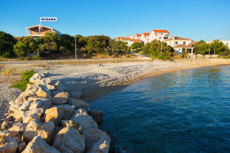 Apartmány Suzana - oblázková pláž 50 m od domu, Mandre, ostrov Pag, Chorvatsko