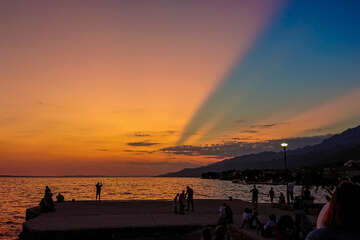 Starigrad - západ slunce, Zadarská riviéra, Chorvatsko