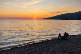 Starigrad - západ slunce, Zadarská riviéra, Chorvatsko
