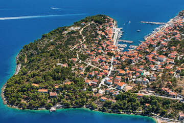 pláže v Sali - letecký pohled, ostrov Dugi Otok, Chorvatsko