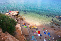 Pag - Sv. Marko - pláže pod domem Natalija, ostrov Pag, Chorvatsko