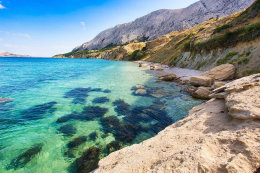 Pláže Pag - Sv. Marko, ostrov Pag, Chorvatsko