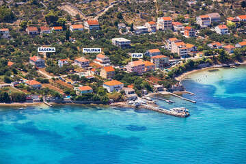 Apartmány Sagena - letecký pohled, Tkon, ostrov Pašman, Chorvatsko