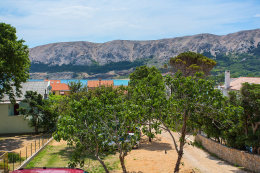 Apartmány Badem - výhled z terasy apartmánu A3, Baška, ostrov Krk, Chorvatsko