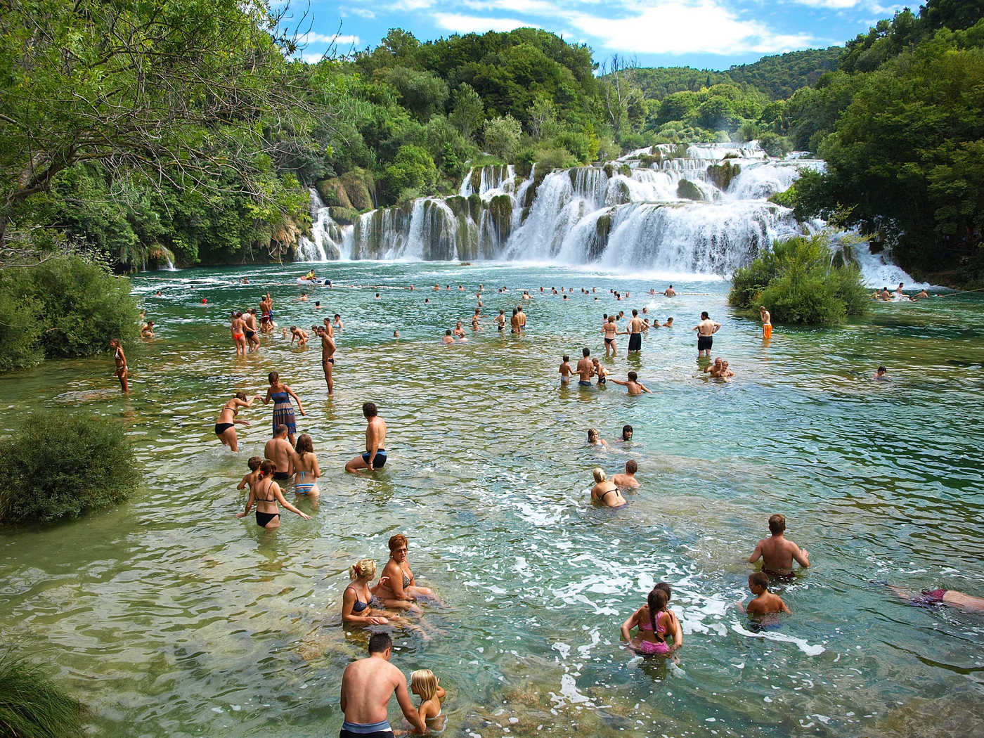 Dovolenka na lodi - zastávka v NP Krka