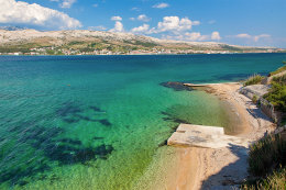 Apartmány Neda - písčitooblázková pláž 230 m od domu, Pag-Vodice, ostrov Pag, Chorvatsko