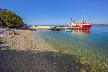 Promajna -  pláže, Makarská riviéra, Chorvatsko