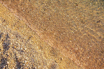 Povile - oblázková pláž v centru, Crikvenická riviéra, Chorvatsko